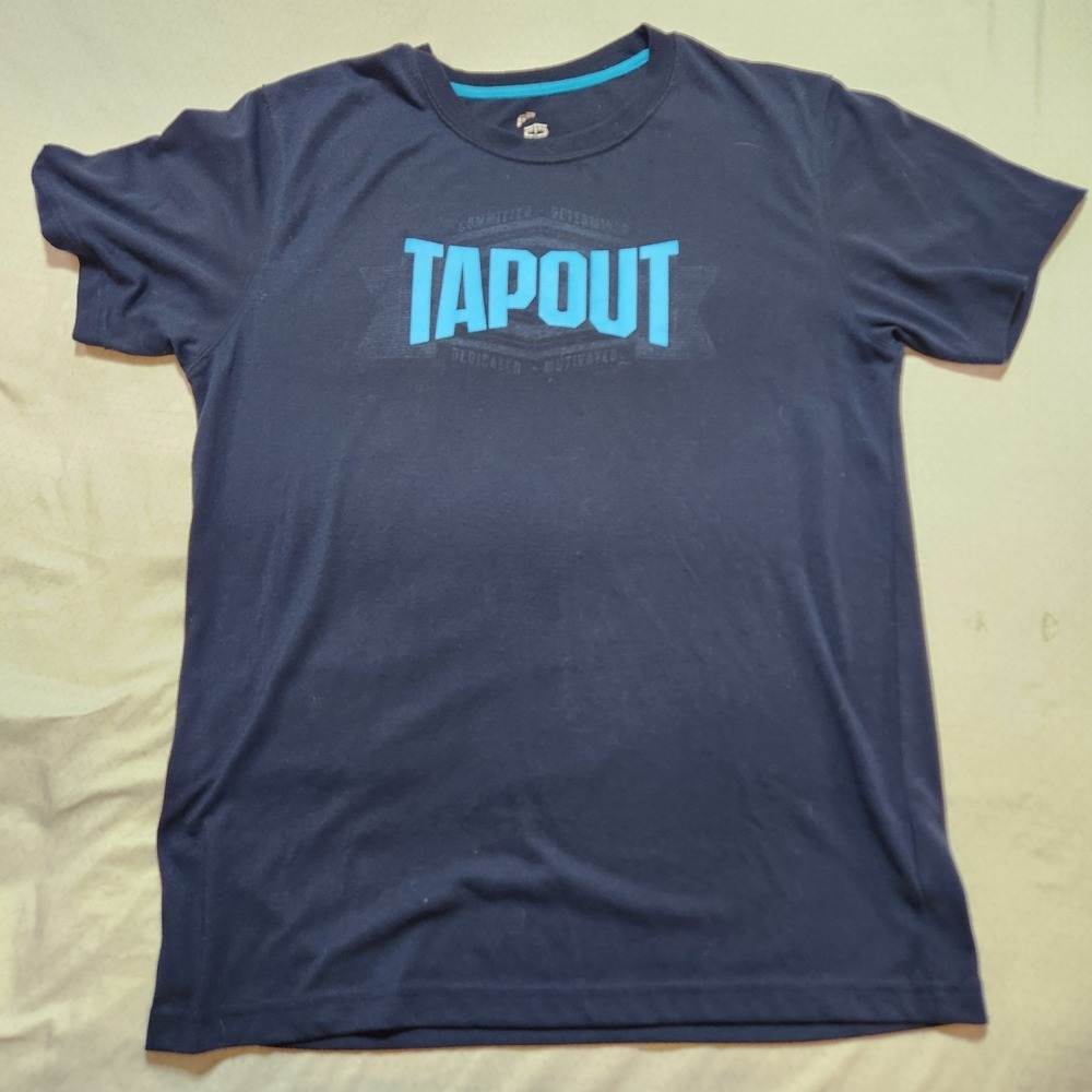 Tapout T Shirt Adult Medium Pain Is Worth The Gain Blue Graphic S/S Mens